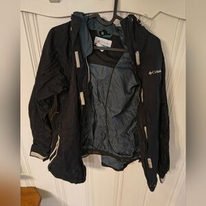 Columbia Black and Gray Windbreaker